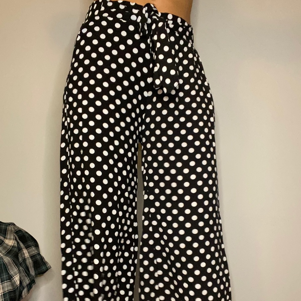 Wide Leg Polka Dot Pant